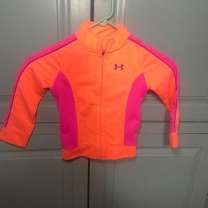 Sz 3 Girls Under Armour Zip Up Jacket Pink